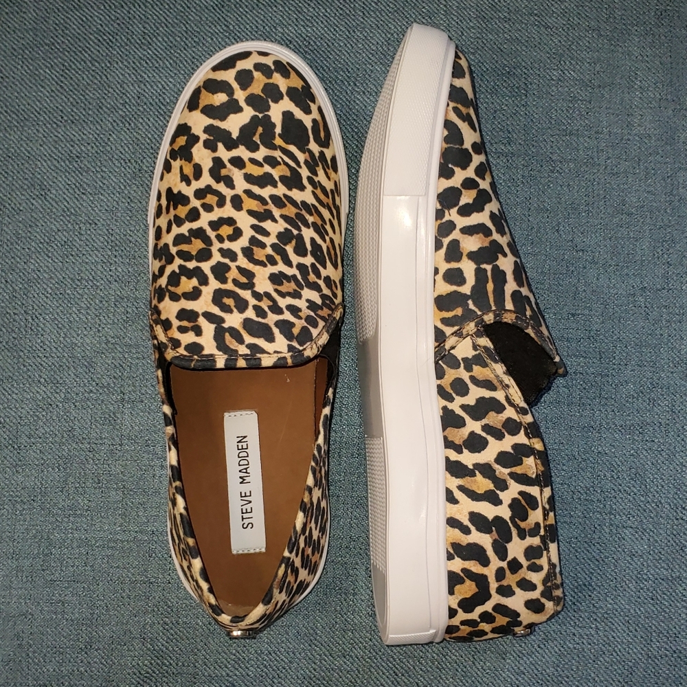 NWOB STEVE MADDEN SAFARI LEOPARD SNEAKERS